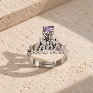 Anello "Nata stanca" collezione MOODS regolabile in acciaio inox