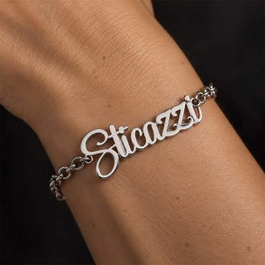Bracelet "sticazzi" woman in stainless steel