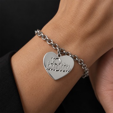 Bracciale saldato "Io Basita" collezione MOODS in acciaio inox