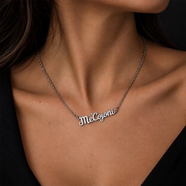 Collana Me Cojoni in acciaio inox