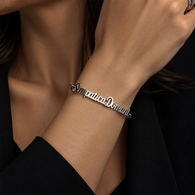 Bracciale "Simpatica Domani" in acciaio inox