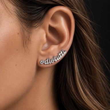 Single earring in stainless steel