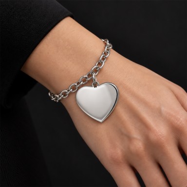 Custom Bracelet with heart pendant