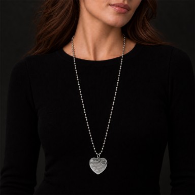 MY FAMILY heart necklace in stainless steel