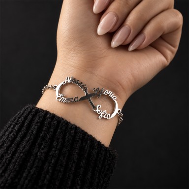 Infinite stainless steel bracelet
