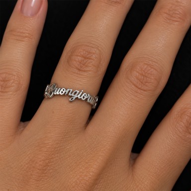 Anello BuongiornoUnCazzo "elegance" regolabile in acciaio inox