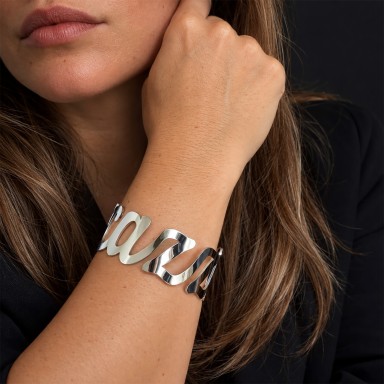 Bracciale "sticazzi" rigido in acciaio inox