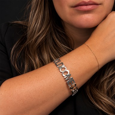 Bracciale "Spendo soldi come se li avessi" in acciaio inox