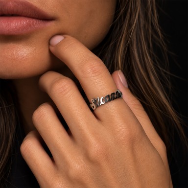 Anello Sticazzi "elegance" regolabile in acciaio inox