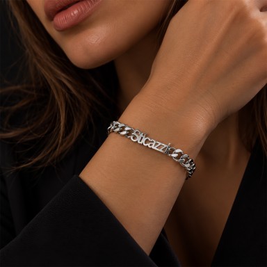 Bracciale "sticazzi" Groomy donna in acciaio inox