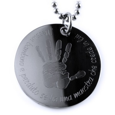 Collana per MAESTRA acciaio inox
