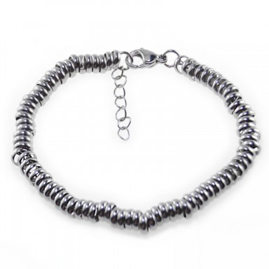 Slim Bead bracelet in stainless steel