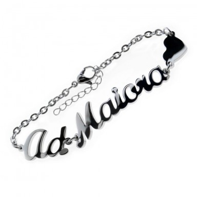 Ad Maiora bracelet in stainless steel