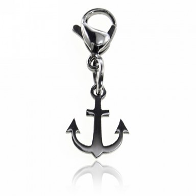 Anchor-shaped stainless steel pendant