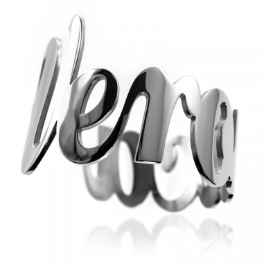 Bracelet with name "ONLY YOUR" in stainless steel