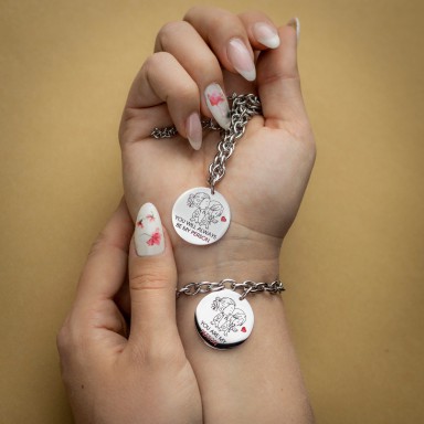 Coppia di bracciali you are my person in acciaio inox