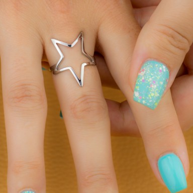Adjustable star ring in stainless steel