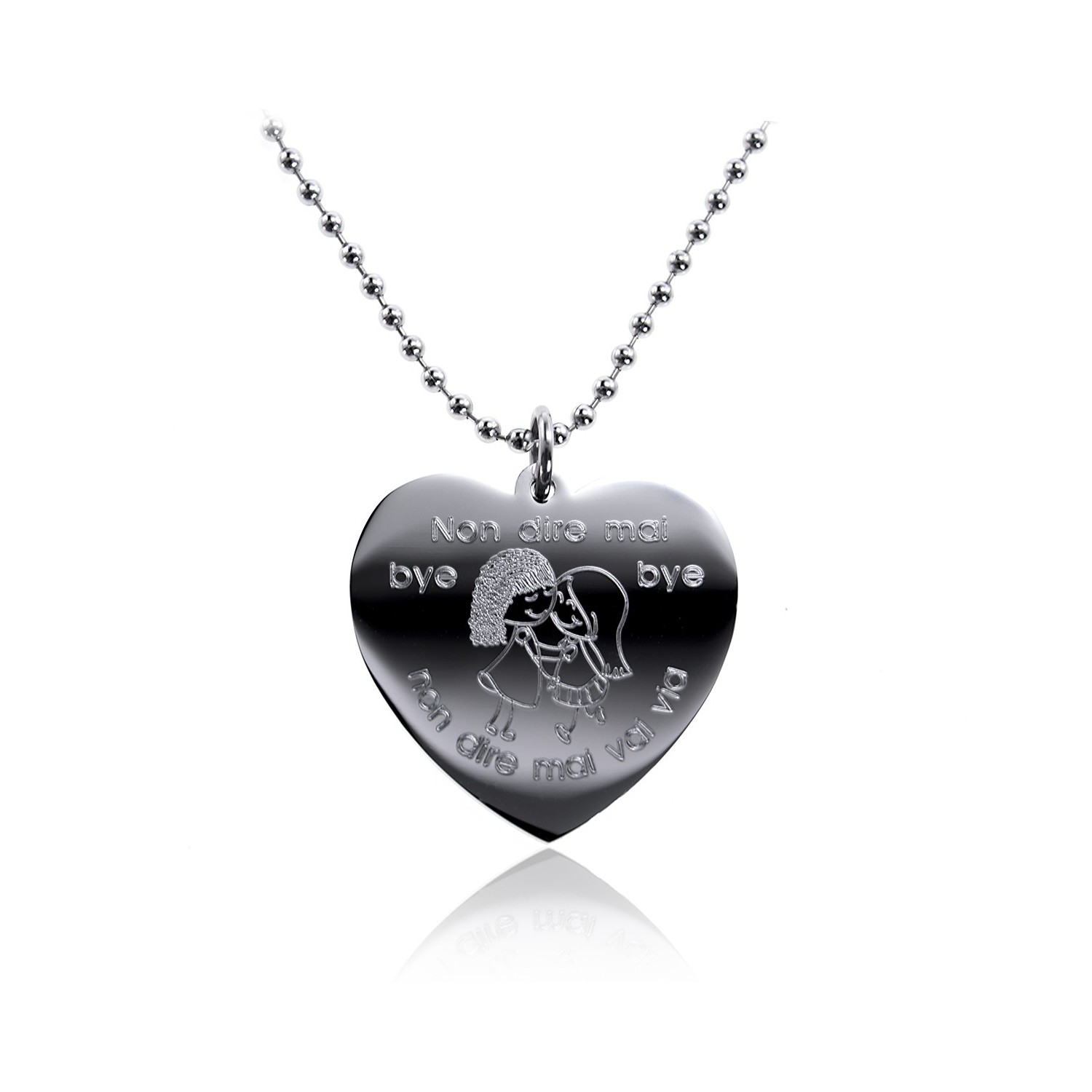 Collana Infinito Personalizzabile Con Nome – Acciaio Anallergico Rodiato Bianco, Made In Italy, Lunghezza 45 Cm