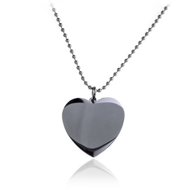 Custom heart necklace in stainless steel