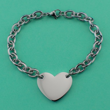 Bracciale PERSONALIZZABILE cuore incatenato