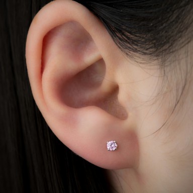 Pink earring in silver 925