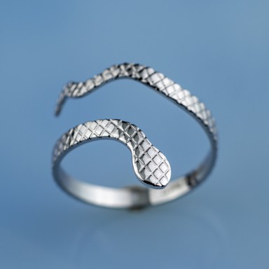 Anello serpente regolabile in acciaio inox