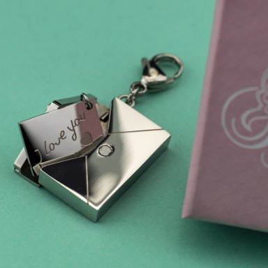 Charm Sachet I Love You in stainless steel