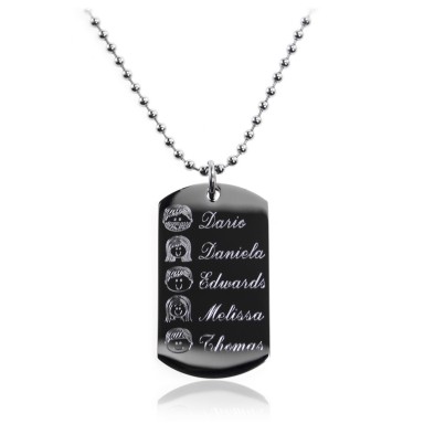 Custom rectangular necklace