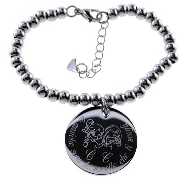 Charm Link Quiges In Acciaio Inox 9mm - Ciondolo Per Bracciali Stile Italiano - Foto 7