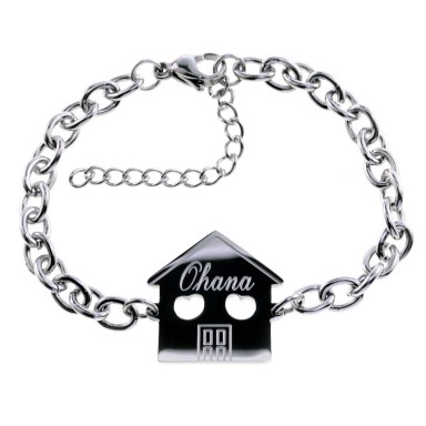 Family bracelet with 1 component in stainless steel