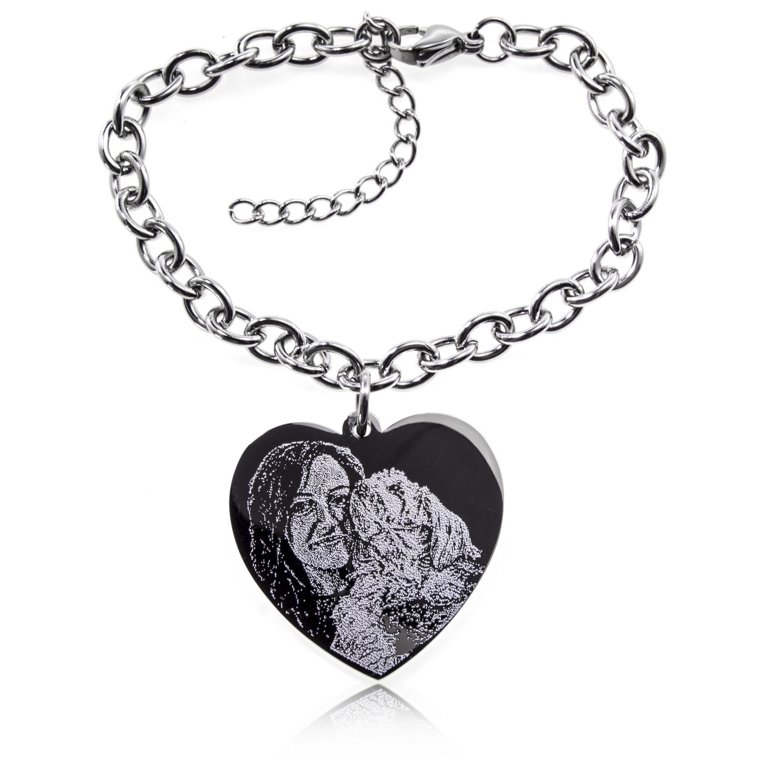VU100 2 Pezzi Bracciale Madre e Figlia Regalo per Madre e Figlia Bracciale Cuore in Acciaio Inox 316L Regalo di laurea ispirazione Natale e Compleanno per Mamma Ragazza