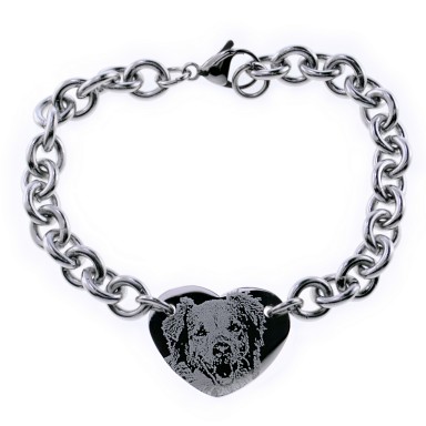 Custom heart bracelet with photo