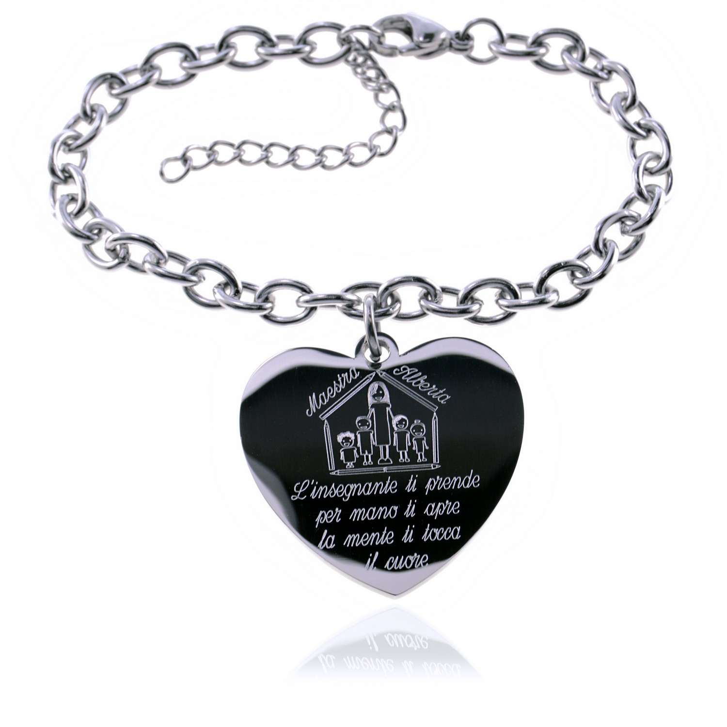 Bracciale Donna Liebeskind Berlin Con Ciondolo Cuore In Acciaio Inossidabile - Gioiello Minimalista In Scatola Regalo