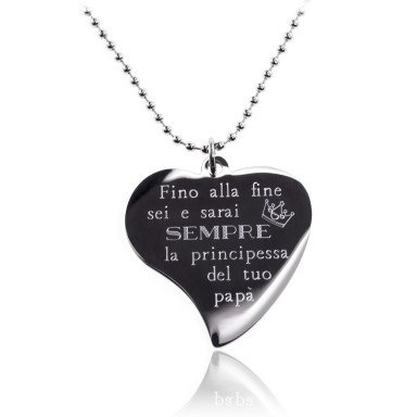 Collana "principessa del papà" acciaio inox