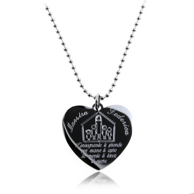 Collana per la maestra acciaio inox