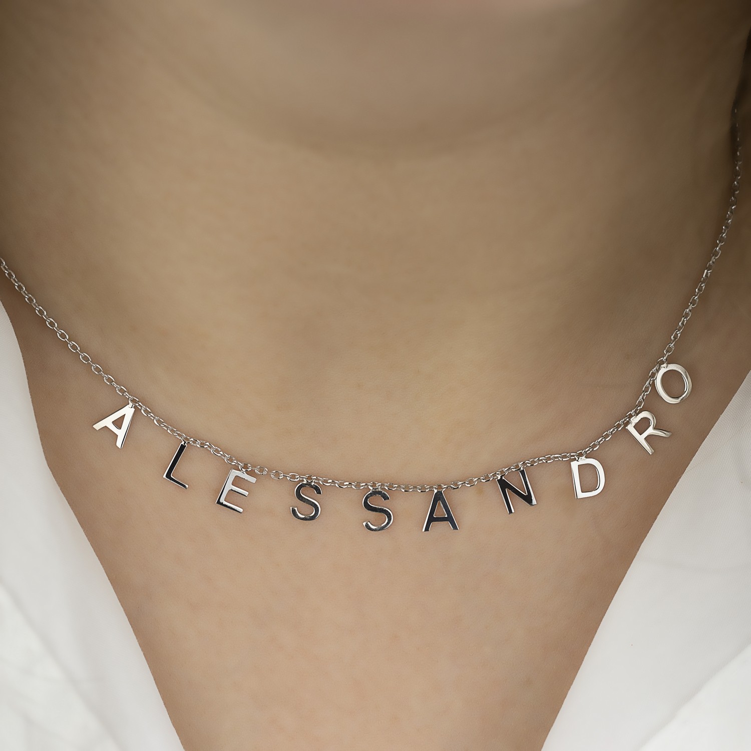 Customizable necklace with name in 925 silver