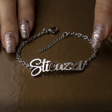 Bracciale "sticazzi" donna in acciaio inox