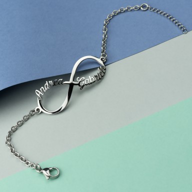 Bracciale infinito in acciaio inox