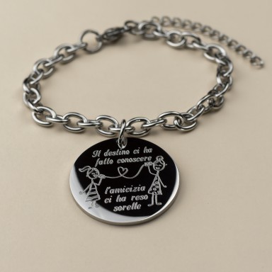 Bracelet friends on the phone in stainless steel