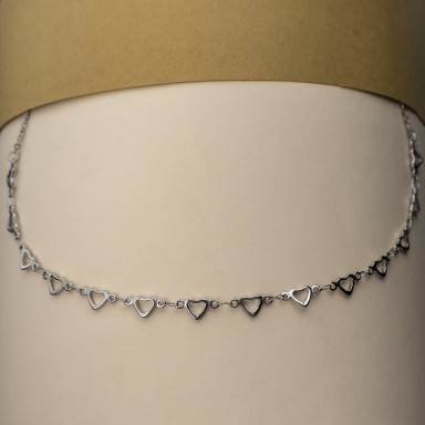 PIACENZA necklace with CHAINED hearts