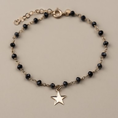 "DAISY" model bracelet in rose gold plated 925 silver star