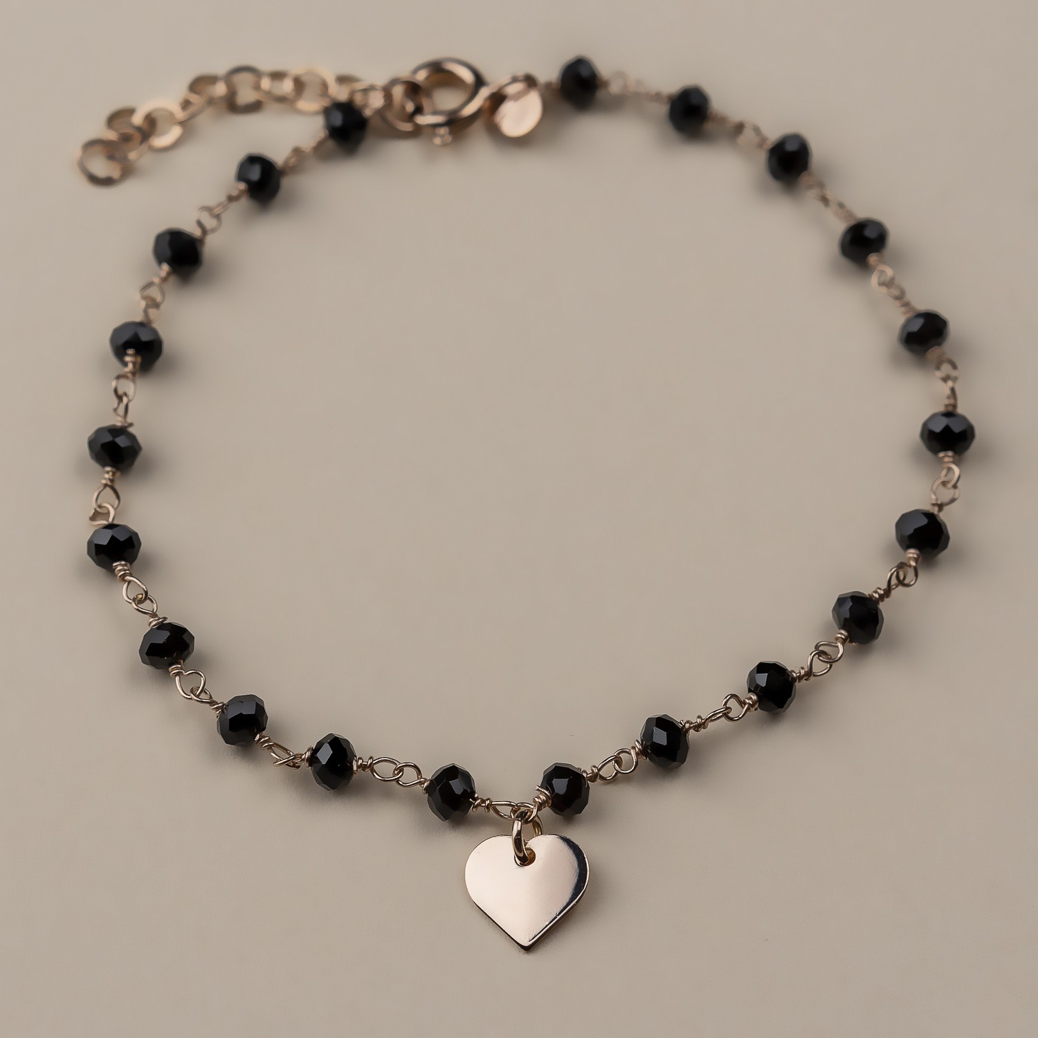 Bracciale Regolabile In Argento 925 Placcato Oro Rosa, Con Simbolo Del Paragrafo, Lunghezza 16-19 Cm