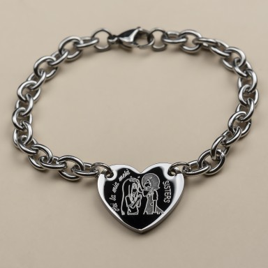 Stainless steel bracelet "you are my half"