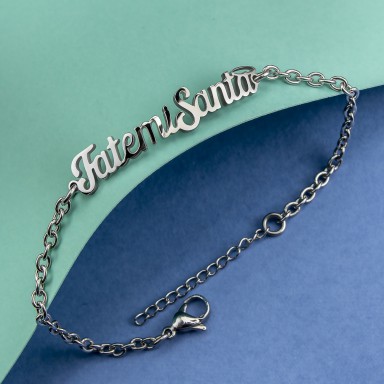 Bracciale "FatemiSanta" donna in acciaio inox