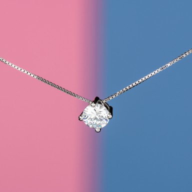 Girocollo solitario in argento 925