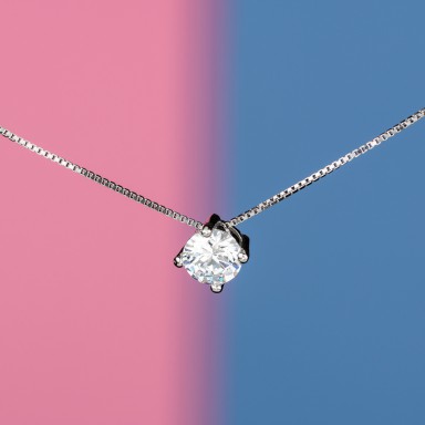 Solitary necklace in 925 silver