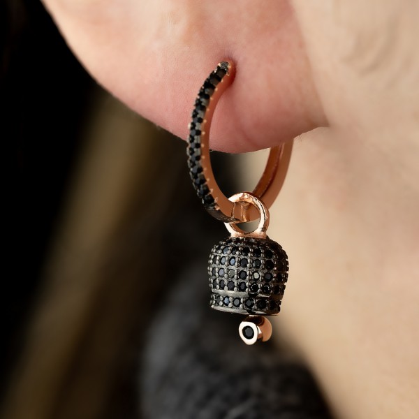 Coppia Orecchini Argento 925 Rodiato e Zircone 7mm - Qualità Certificata