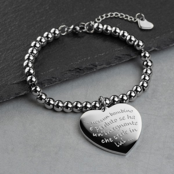 Bracciali Personalizzati Donna Bracciale Con Nome Kraven - Acciaio Inox, Regolabile, Personalizzato Con Iniziale Incisione Personalizzata - Foto 4