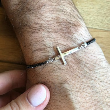 Cross bracelet in 925 silver