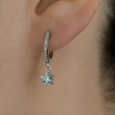 Cerchietto singolo argento 925 con stella con zircone bianco